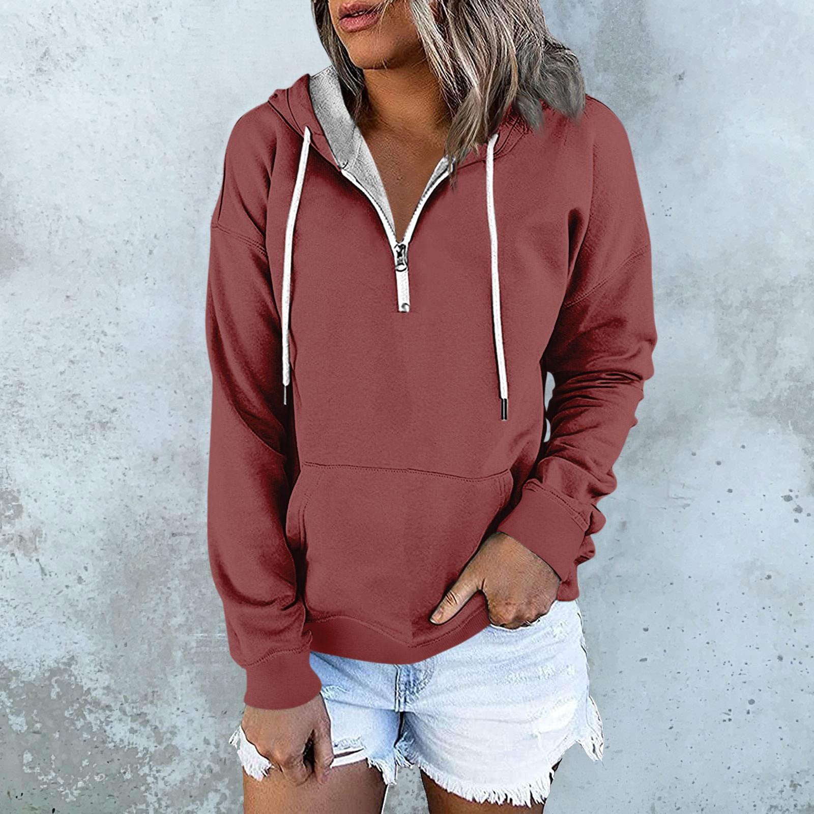 Женские однотонные пуловеры с капюшоном, повседневные толстовки с карманами на молнии и длинными рукавами XL
Женские однотонные пуловеры с капюшоном, повседневные толстовки с карманами на молнии и длинными рукавами XL