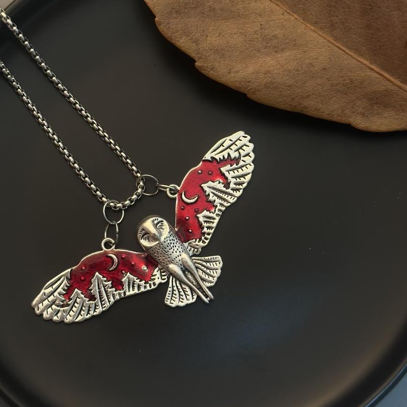 Fashion Halloween Owl Stainless Steel Necklace Pendant Street Trend DIY Vintage Carved Moon Forest Sweater Chain Couple Jewelry 60cm
Fashion Halloween Owl Stainless Steel Necklace Pendant Street Trend DIY Vintage Carved Moon Forest Sweater Chain Couple Jewelry 60cm