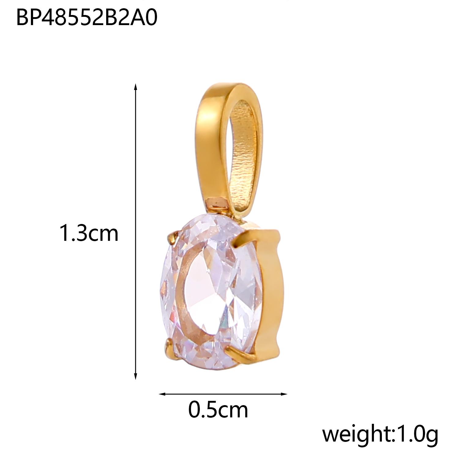 CARLIDANA Good Quality Long Lasting Color Retention Stainless Steel Gold-Plated Colorful Inlaid Transparent Zircon Pendant Charm
CARLIDANA Good Quality Long Lasting Color Retention Stainless Steel Gold-Plated Colorful Inlaid Transparent Zircon Pendant Charm