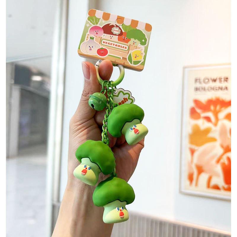 Овощной Восхитительный Кричащий Брелок Мультяшный Стиль Силиконовые Подарки на Все Случаи Жизни Cauliflower