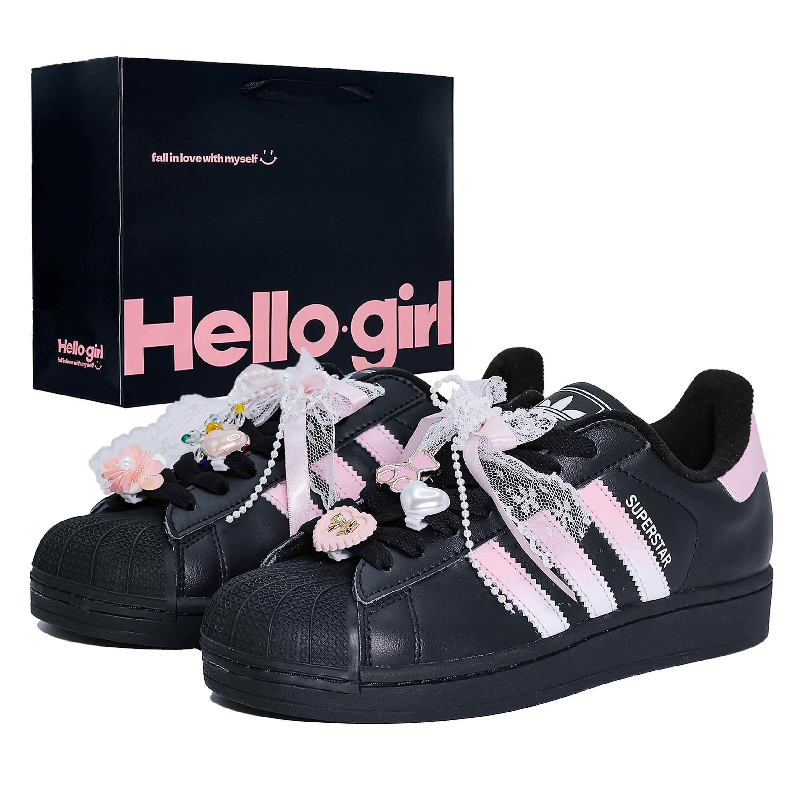 Adidas Originals Superstar 2 Slip Resistant Abrasion Resistant Low top Skateboard Shoes Women s Black Pink JH9977(Team-1083 GBAG) 39⅓
Adidas Originals Superstar 2 Slip Resistant Abrasion Resistant Low top Skateboard Shoes Women s Black Pink JH9977(Team-1083 GBAG) 39⅓