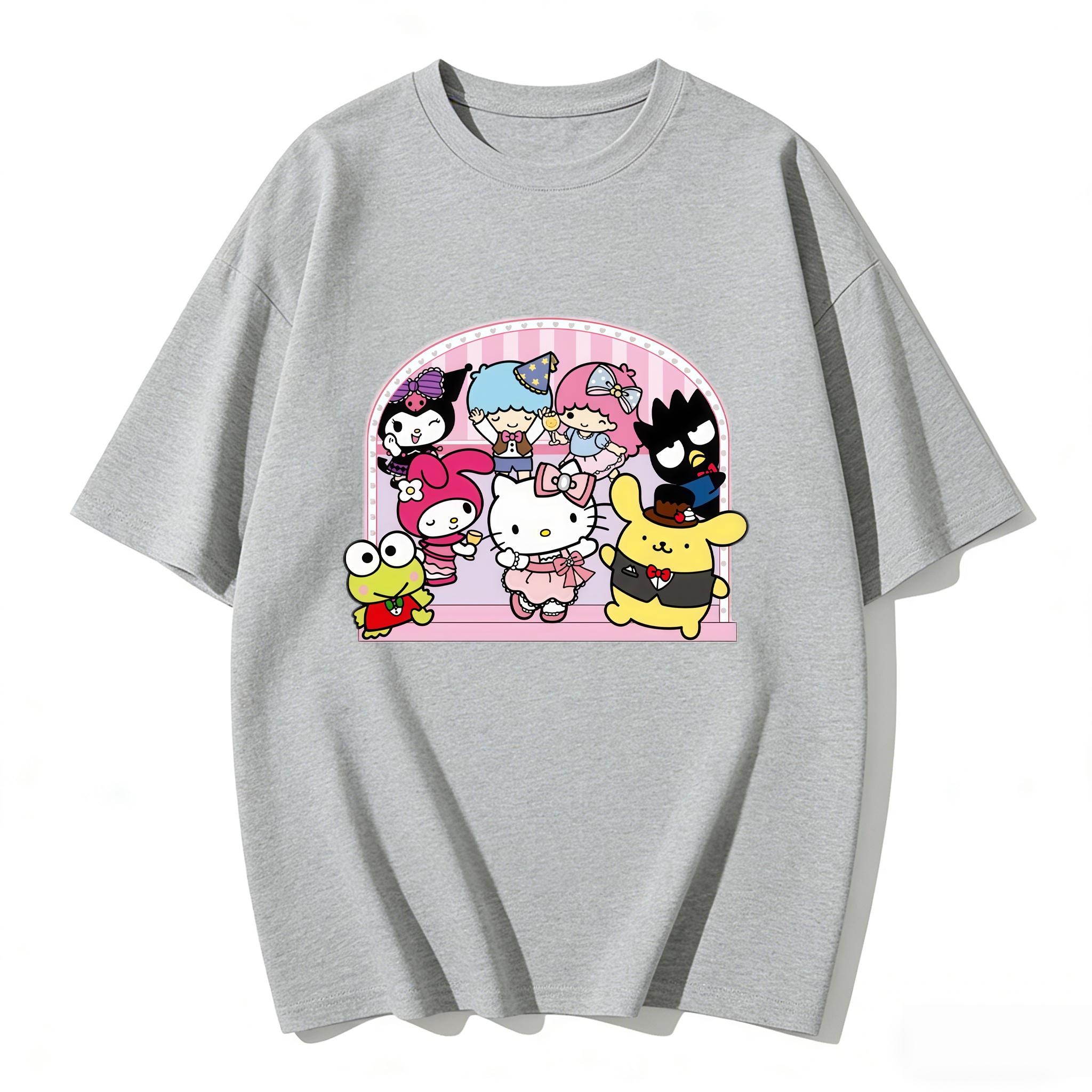 2026 New Sanrio Characters Party Cartoon Print Tshirt Family Matching Outfits Casual Short Sleeve Tee for Women Unisex Kids Tops S
2026 New Sanrio Characters Party Cartoon Print Tshirt Family Matching Outfits Casual Short Sleeve Tee for Women Unisex Kids Tops S