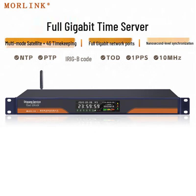 MORLINK Full Gigabit PTP/NTP Time Server with Rubidium Atomic Clock
MORLINK Full Gigabit PTP/NTP Time Server with Rubidium Atomic Clock