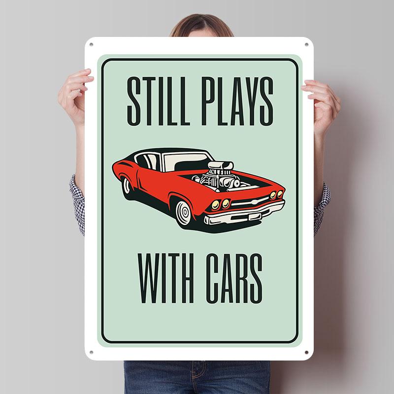 Still Plays With Cars Sign Tin Plaque Poster Customized Wall Art Retro Vintage Metal Signs for Room Home Decor Setup Decorations 7.9x11.8In(20x30cm)
Still Plays With Cars Sign Tin Plaque Poster Customized Wall Art Retro Vintage Metal Signs for Room Home Decor Setup Decorations 7.9x11.8In(20x30cm)
