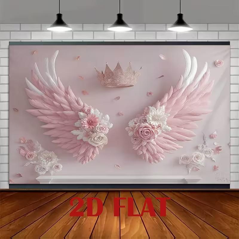 2D Baby Shower Wings Backdrop, Pastel Pink Floral Photography Background 47.2x31.5inch/120*80cm
2D Baby Shower Wings Backdrop, Pastel Pink Floral Photography Background 47.2x31.5inch/120*80cm