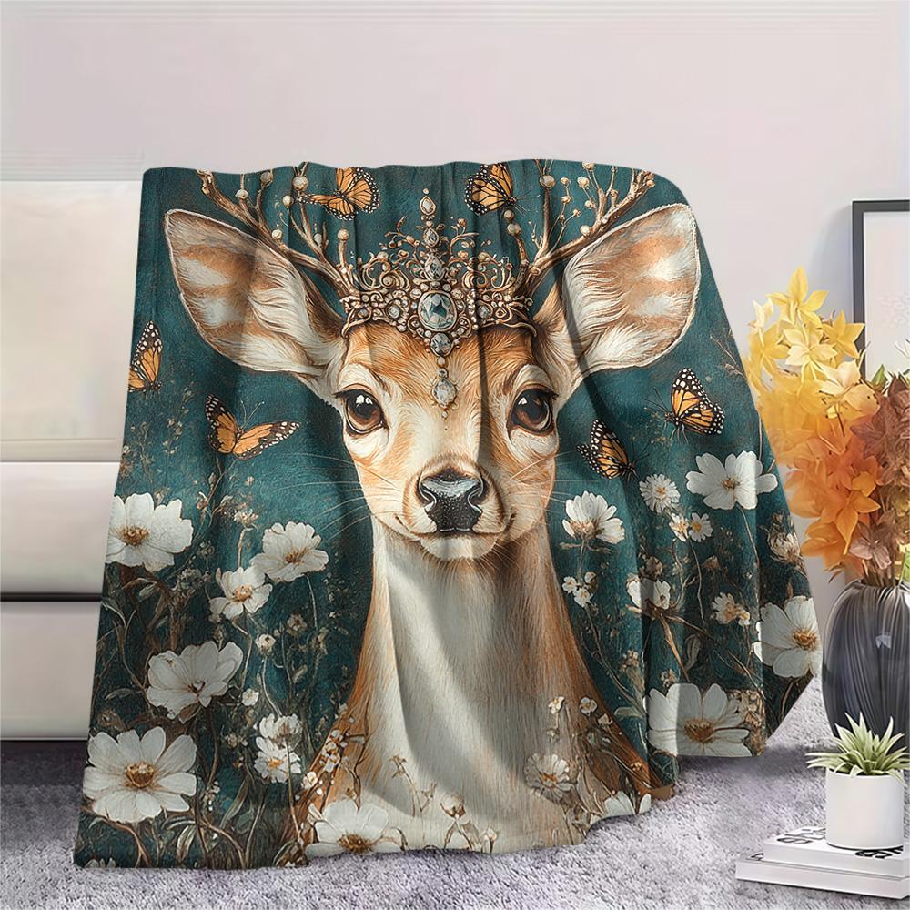 Deer Print Flannel Blanket, High quality Comfortable for All Seasons, Home Decor, Warmth and Comfort, Perfect for Christmas Gifts 80cm x 120cm
Deer Print Flannel Blanket, High quality Comfortable for All Seasons, Home Decor, Warmth and Comfort, Perfect for Christmas Gifts 80cm x 120cm