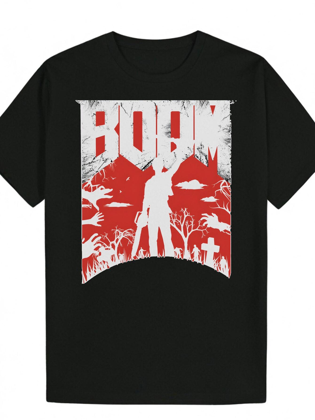 Graphic T-shirt - Black with Red Zombie Horror Design - Lightweight Polyester Casual Shirt for Halloween S
Graphic T-shirt - Black with Red Zombie Horror Design - Lightweight Polyester Casual Shirt for Halloween S