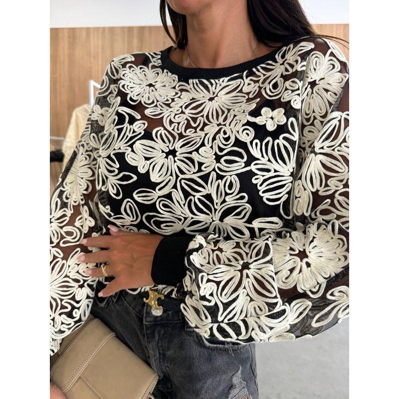 Осенне-зимняя мода Ветер Стройнящий Свободный Вышивка Вышивка Ремесло Круглый вырез Топы Ретро Дизайн Узор Маленькая футболка Т Black S
Осенне-зимняя мода Ветер Стройнящий Свободный Вышивка Вышивка Ремесло Круглый вырез Топы Ретро Дизайн Узор Маленькая футболка Т Black S