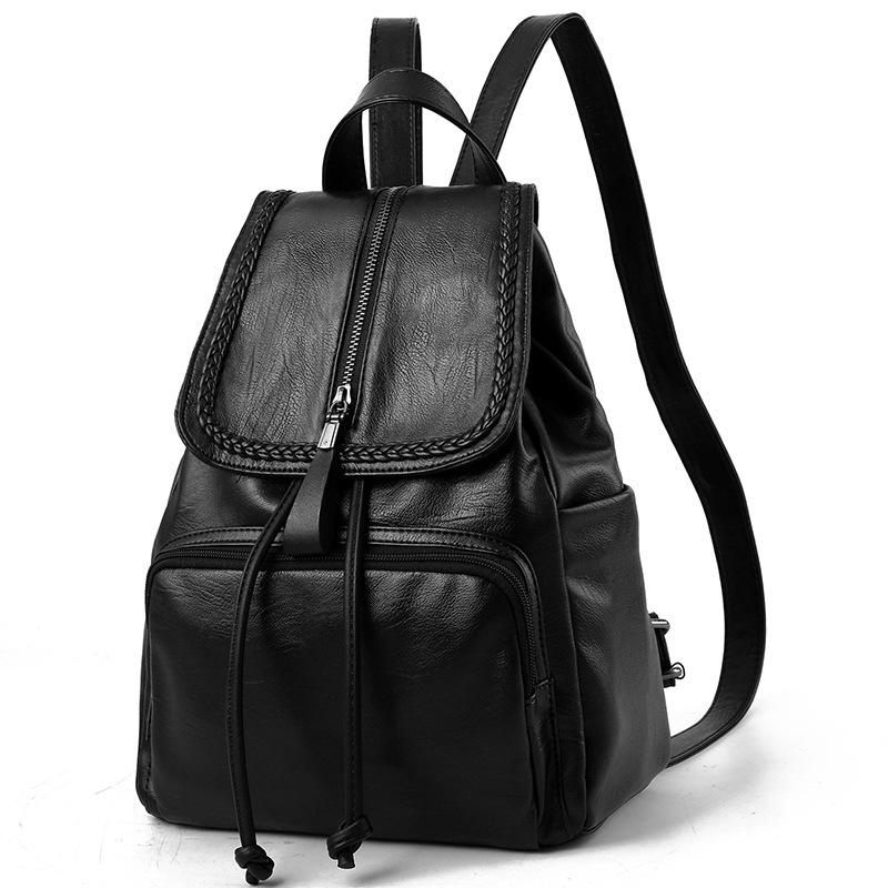 Backpack women s new Korean version of fashion trend backpack soft leather college style student schoolbag large-capacity delivery
Backpack women s new Korean version of fashion trend backpack soft leather college style student schoolbag large-capacity delivery
