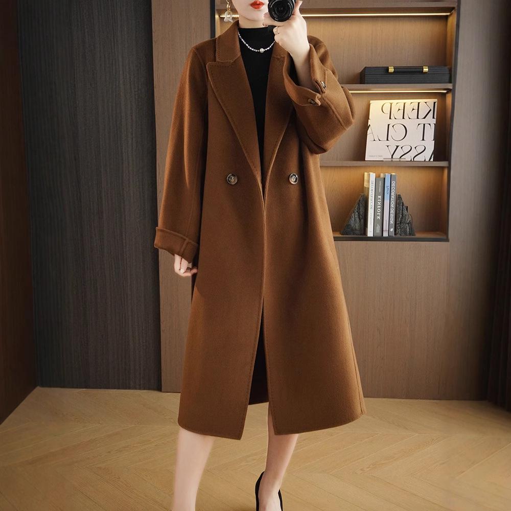 Women s Plus Size Extra Long Over-the-Knee Wool Coat - Slimming Double-Faced 100% Wool Outerwear for Autumn and Winter S for 95-110 jin
Women s Plus Size Extra Long Over-the-Knee Wool Coat - Slimming Double-Faced 100% Wool Outerwear for Autumn and Winter S for 95-110 jin
