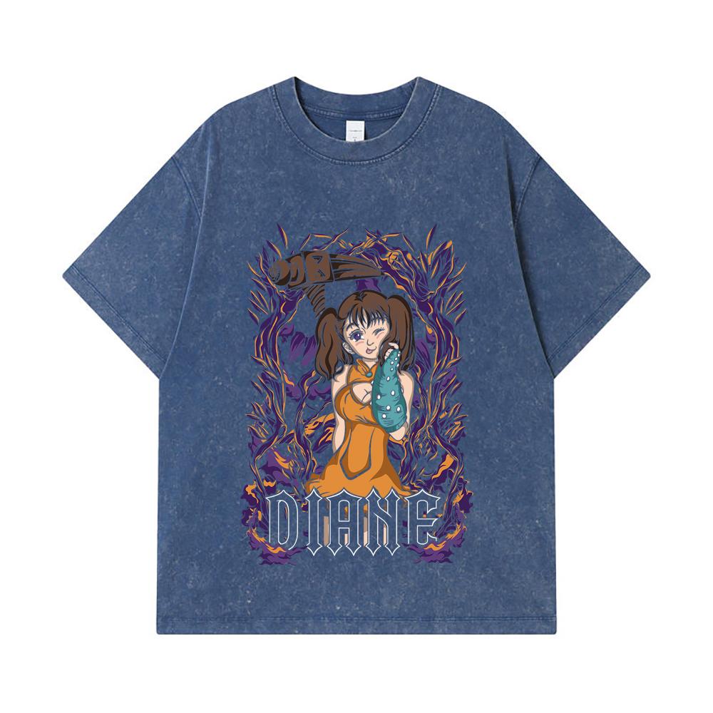 275 GSM Washed T-shirts 100% Cotton Seven Deadly Sins V2 Diane Print Unisex Heavy Cotton T Shirt 2XL королівський синій колір
275 GSM Washed T-shirts 100% Cotton Seven Deadly Sins V2 Diane Print Unisex Heavy Cotton T Shirt 2XL королівський синій колір