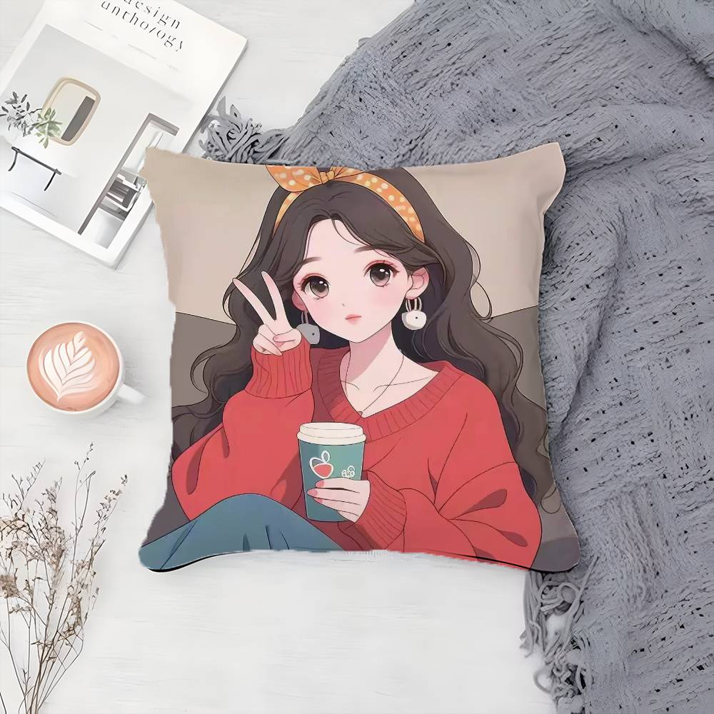 Cute Cartoon Personalized Girl Pillow Case Printing Pillowcase Living Room Sofa Cushion Cover Bedroom Room Decor 12x12Inch
Cute Cartoon Personalized Girl Pillow Case Printing Pillowcase Living Room Sofa Cushion Cover Bedroom Room Decor 12x12Inch