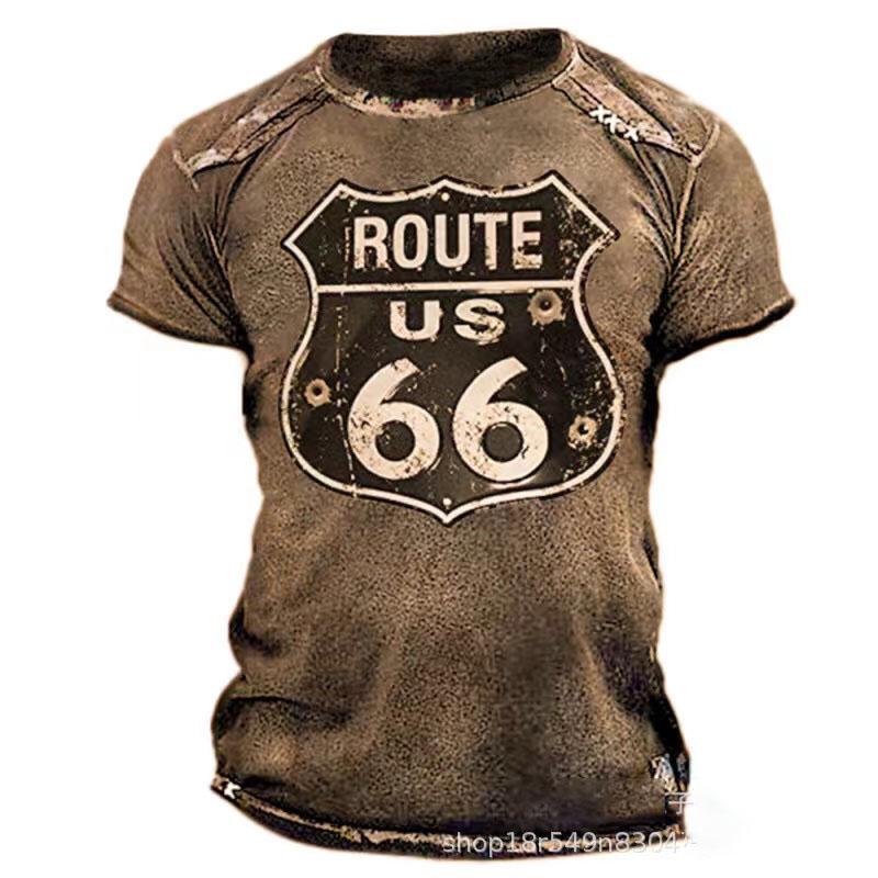 Us Route 66 Nostalgia Классическая Ретро 3D Harajuku Печатная мужская модная уличная хип-хоп Повседневная футболка с круглым вырезом и коротким рукавом Одежда
Us Route 66 Nostalgia Классическая Ретро 3D Harajuku Печатная мужская модная уличная хип-хоп Повседневная футболка с круглым вырезом и коротким рукавом Одежда