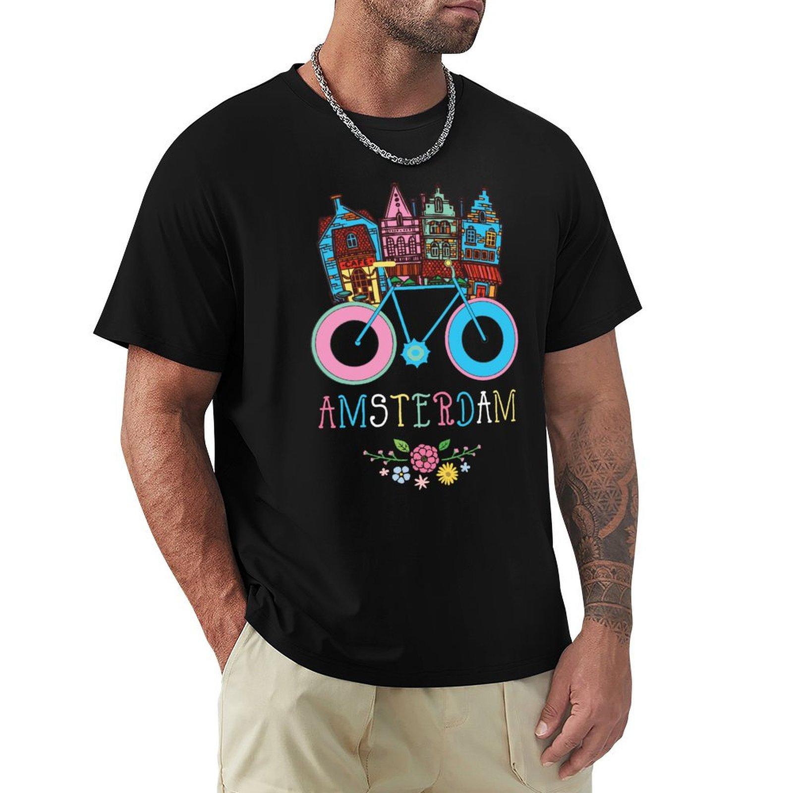 Floral Amsterdam Netherlands Bike Souvenir TShirt Short sleeve tee Tshirts oversize luxury clothes men 4XL
Floral Amsterdam Netherlands Bike Souvenir TShirt Short sleeve tee Tshirts oversize luxury clothes men 4XL