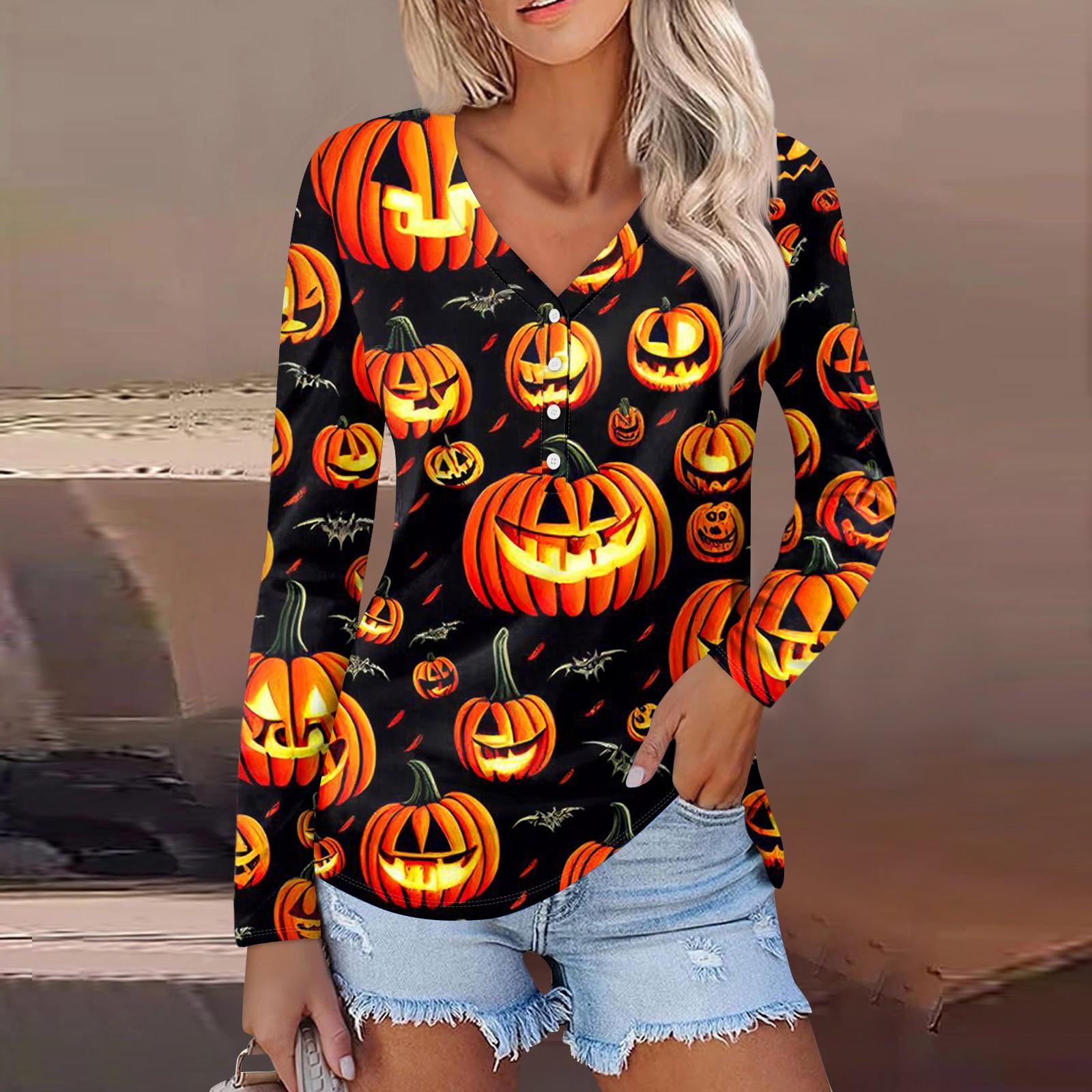 Женская модная повседневная блузка с длинными рукавами и принтом в стиле Хэллоуин с V-образным вырезом на пуговицах XXXL
Женская модная повседневная блузка с длинными рукавами и принтом в стиле Хэллоуин с V-образным вырезом на пуговицах XXXL