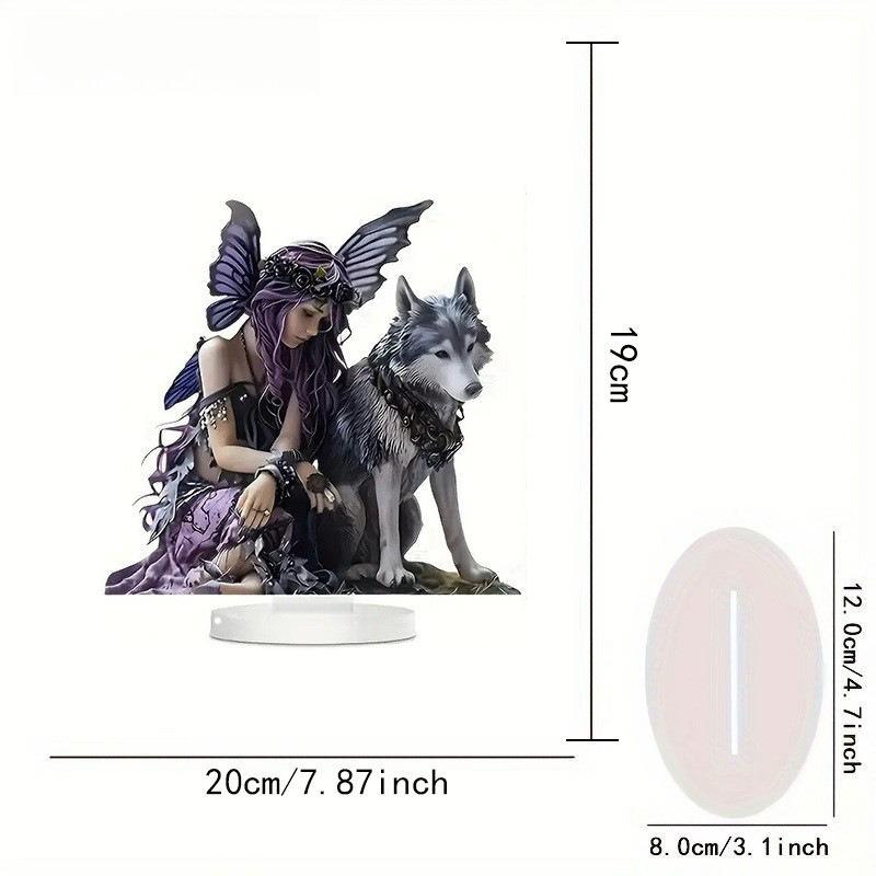 Wolf and Fairy Decoration - 2D Flat Acrylic Desktop Ornament, Wall Decor Art, Four Seasons Decoration, Novelty Home Decor, Perfect Durable 19*20cm
Wolf and Fairy Decoration - 2D Flat Acrylic Desktop Ornament, Wall Decor Art, Four Seasons Decoration, Novelty Home Decor, Perfect Durable 19*20cm