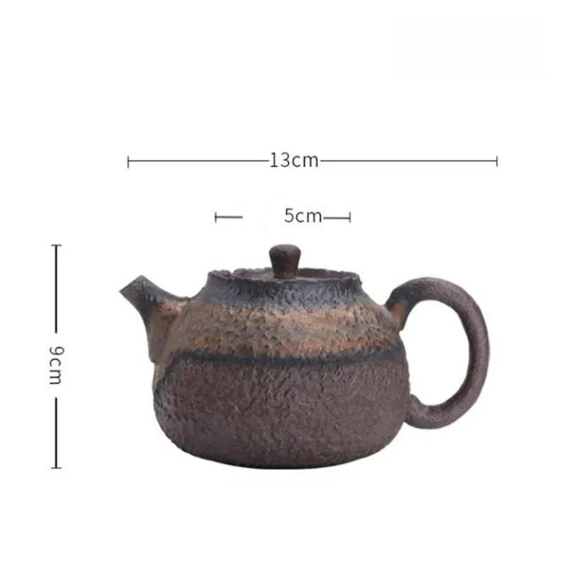 240ml Handmade Retro Coarse Pottery Teapot Japanese Gilt Iron Glaze Pot Pu er Tea Infuser Traditional Tea Ceremony Supplies
240ml Handmade Retro Coarse Pottery Teapot Japanese Gilt Iron Glaze Pot Pu er Tea Infuser Traditional Tea Ceremony Supplies