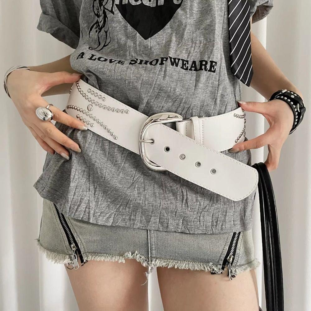 Y2k Rivet Wide Belt Korean Dress Jeans Belt Vintage Women s Waist Belt Skirt Accessory білий
Y2k Rivet Wide Belt Korean Dress Jeans Belt Vintage Women s Waist Belt Skirt Accessory білий