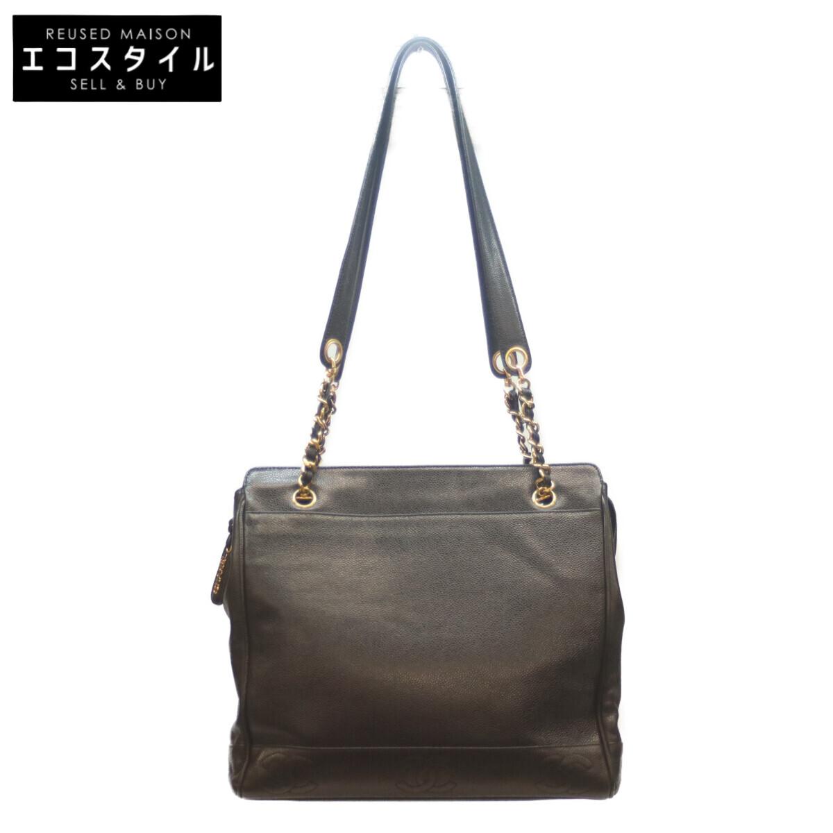 CHANEL No. 2 Black Caviar GHardware Triple Coco Chain Tote Tote Bag blackUsed
CHANEL No. 2 Black Caviar GHardware Triple Coco Chain Tote Tote Bag blackUsed