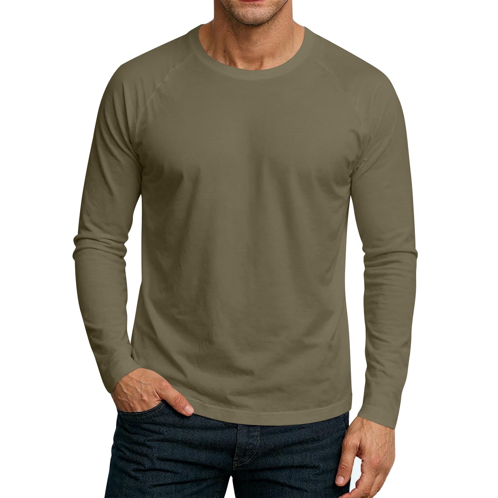 Мужской топ-футболка с круглым вырезом и длинным рукавом L зелёный
Мужской топ-футболка с круглым вырезом и длинным рукавом L зелёный