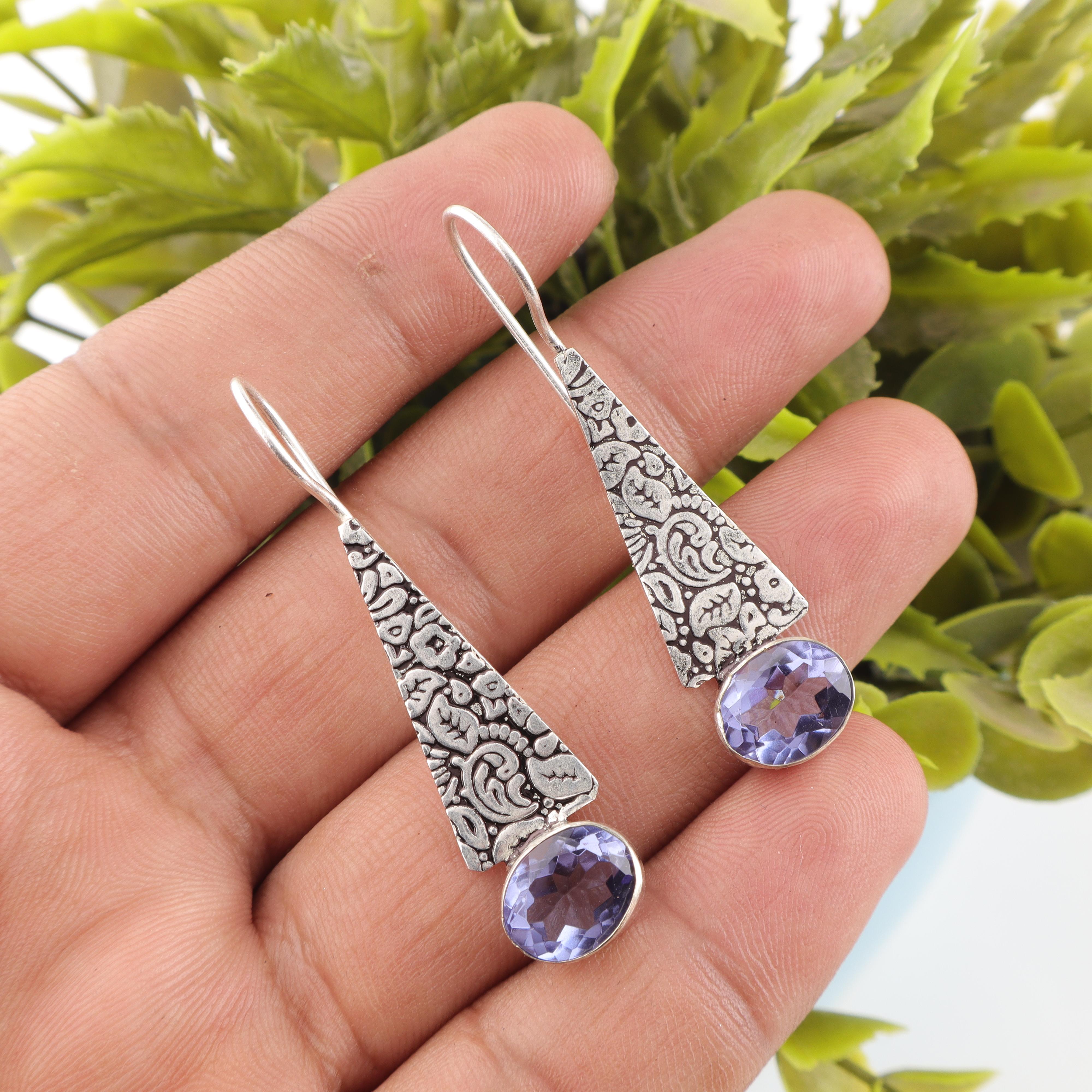 Iolite Handmade Gemstone Earrings, Unique Design Jewelry, 925 Solid Sterling Silver Earrings Jewelry, Gift For Mom 1.9 Inches фіолетовий
Iolite Handmade Gemstone Earrings, Unique Design Jewelry, 925 Solid Sterling Silver Earrings Jewelry, Gift For Mom 1.9 Inches фіолетовий
