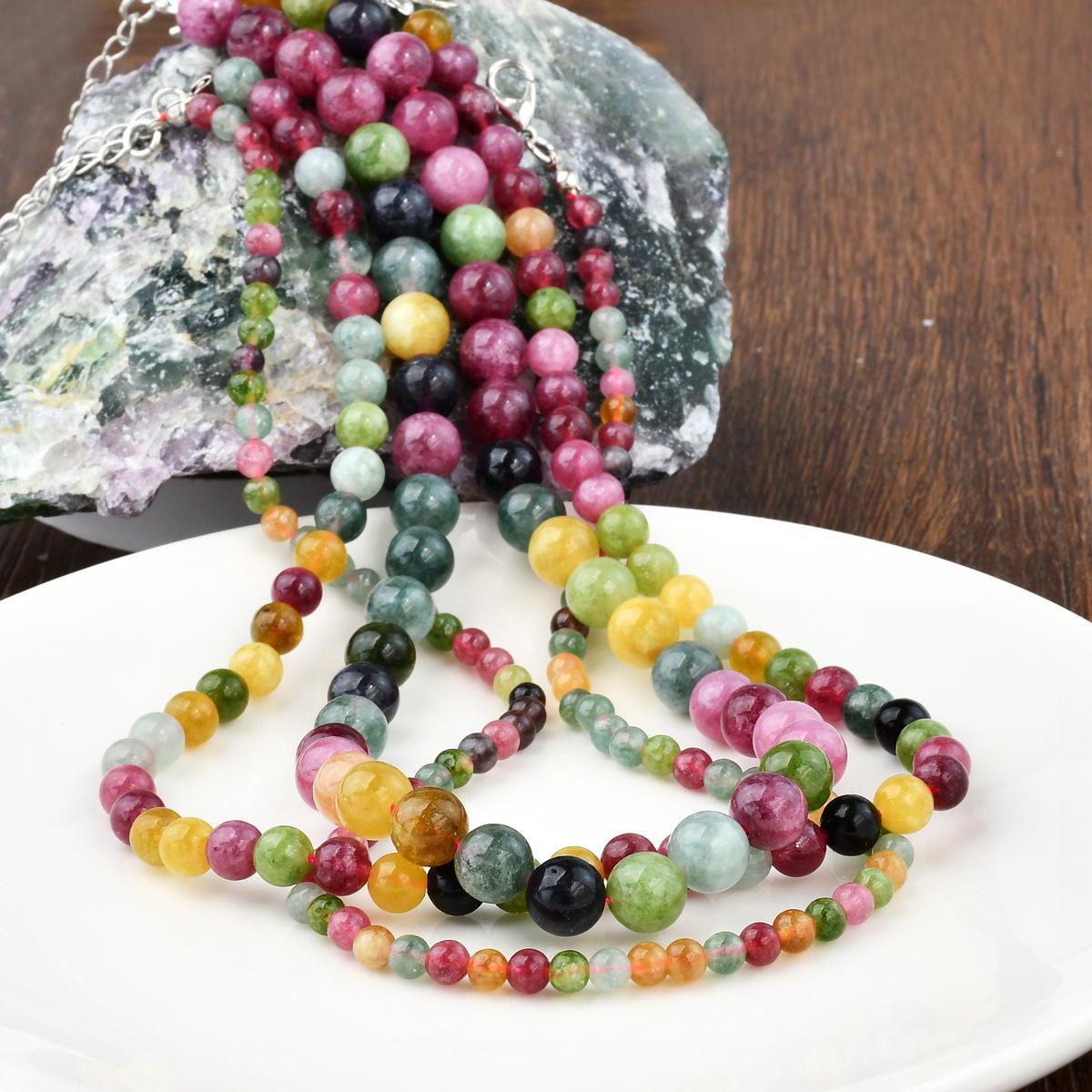 Retro Colorful Tourmaline Beaded Necklace for Women - Versatile High-End Vintage Choker
Retro Colorful Tourmaline Beaded Necklace for Women - Versatile High-End Vintage Choker