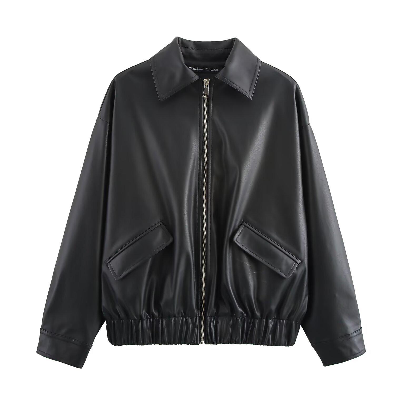 2024 European & American Women s Faux Leather Lapel Jacket - Autumn/Winter Collection S
2024 European & American Women s Faux Leather Lapel Jacket - Autumn/Winter Collection S