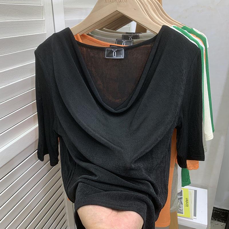 Универсальный летний топ на одно плечо: Футболка с прозрачными рукавами для женщин 2025 One Size (45kg-60kg)
Универсальный летний топ на одно плечо: Футболка с прозрачными рукавами для женщин 2025 One Size (45kg-60kg)