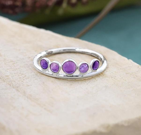 Amethyst Ring 925 Sterling Silver Natural Amethyst Ring Handmade Gemstone Jewelry Minimalist Birthstone Ring Gift for her Silver Jewelry 11 срібний
Amethyst Ring 925 Sterling Silver Natural Amethyst Ring Handmade Gemstone Jewelry Minimalist Birthstone Ring Gift for her Silver Jewelry 11 срібний