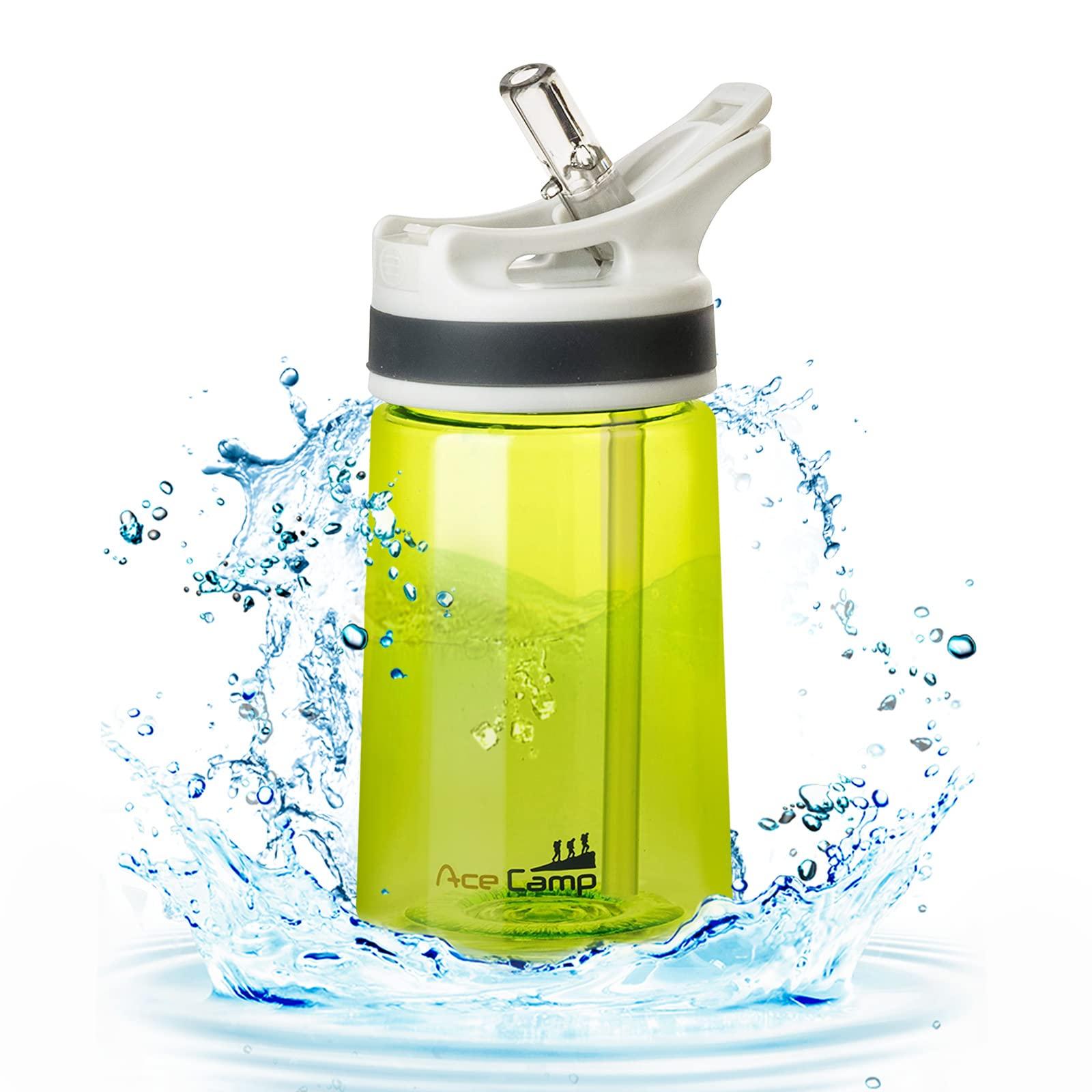 AceCamp BPA-Free Kids Plastic Water Bottle with Straw, TRITAN Clear Water Bottle, 350ml, Green
AceCamp BPA-Free Kids Plastic Water Bottle with Straw, TRITAN Clear Water Bottle, 350ml, Green