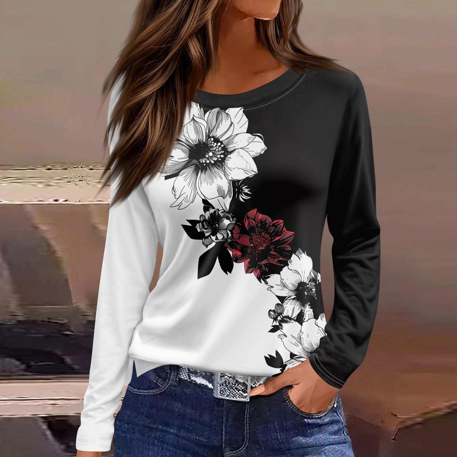 Женская модная повседневная свободная футболка с принтом и круглым вырезом с разрезом и длинным рукавом, женский топ L чёрный
Женская модная повседневная свободная футболка с принтом и круглым вырезом с разрезом и длинным рукавом, женский топ L чёрный