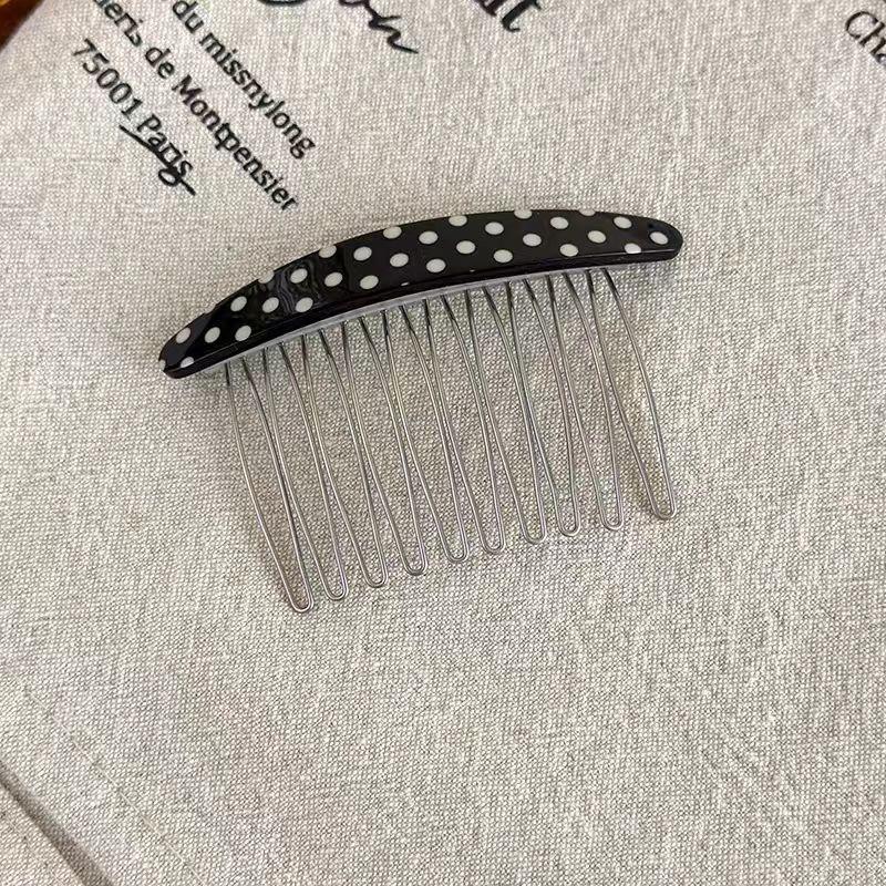 Polka Dot Hair Combs Hairpin Vintage Multi-Color Polka Dot Hair Side Combs, Retro Style Hair Accessories For Women чорний
Polka Dot Hair Combs Hairpin Vintage Multi-Color Polka Dot Hair Side Combs, Retro Style Hair Accessories For Women чорний