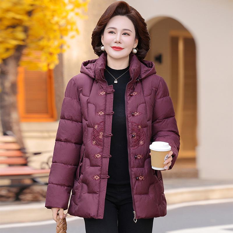 Elegant Embroidered Cotton Coat - Mom s Plus Velvet Winter Jacket with Hood for Middle-aged Women 6XL (165-180 jin) темно-фіолетовий колір
Elegant Embroidered Cotton Coat - Mom s Plus Velvet Winter Jacket with Hood for Middle-aged Women 6XL (165-180 jin) темно-фіолетовий колір