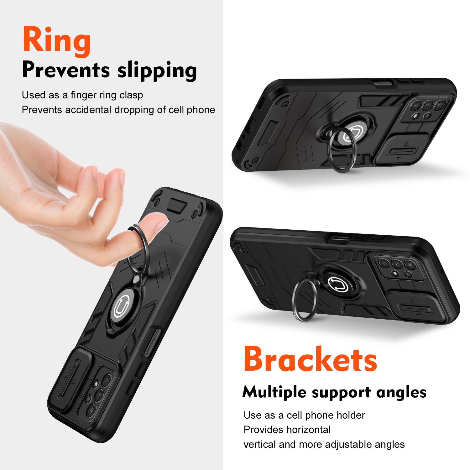 For Samsung Galaxy A13 4G Case PC+TPU Phone Cover with Kickstand and Slide Lens Guard Black
For Samsung Galaxy A13 4G Case PC+TPU Phone Cover with Kickstand and Slide Lens Guard Black