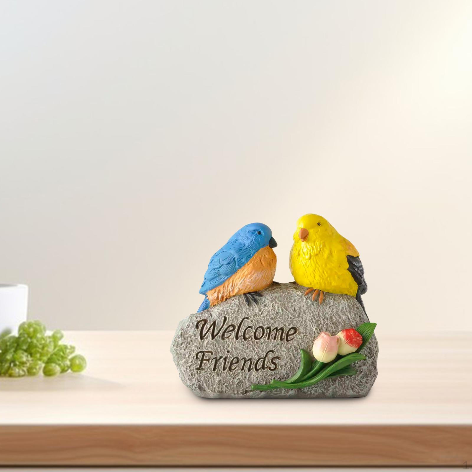 Resin Garden Statue Bird on Stone Figurine Home Decor Collectible Flowers Decorative Sculpture for
Resin Garden Statue Bird on Stone Figurine Home Decor Collectible Flowers Decorative Sculpture for
