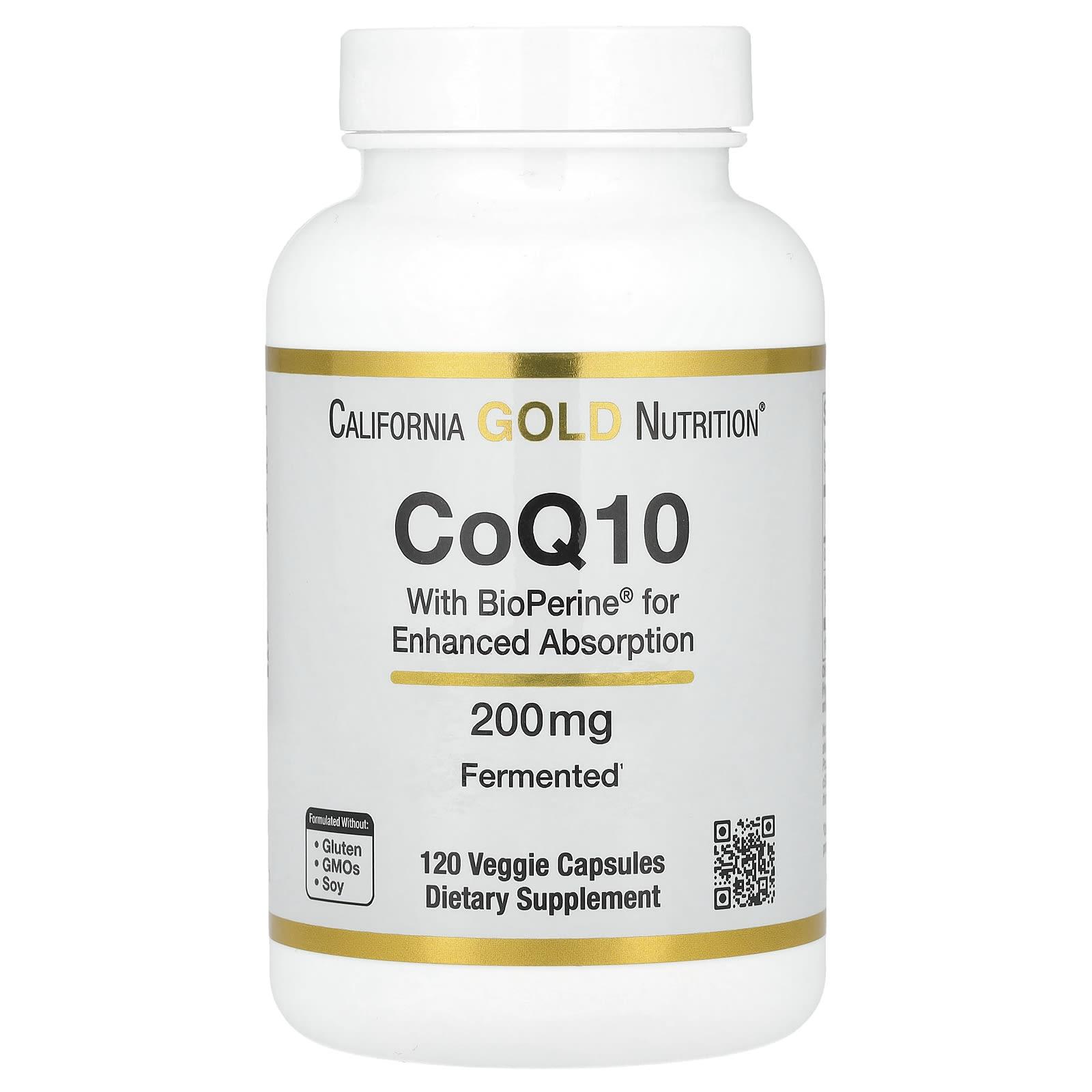 California Gold Nutrition, Коензим Q10 з Bioperine®, 200 мг, 120 вегетаріанських капсул
California Gold Nutrition, Коензим Q10 з Bioperine®, 200 мг, 120 вегетаріанських капсул