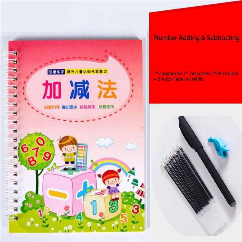 11 шт. Книга + Ручка + Сменные стержни с самоисчезающими чернилами Многоразовый набор для каллиграфии с канавками Алфавит/Числа/Математика Обводка - Детская практика письма Инструмент для раннего образования Digital subtraction
11 шт. Книга + Ручка + Сменные стержни с самоисчезающими чернилами Многоразовый набор для каллиграфии с канавками Алфавит/Числа/Математика Обводка - Детская практика письма Инструмент для раннего образования Digital subtraction