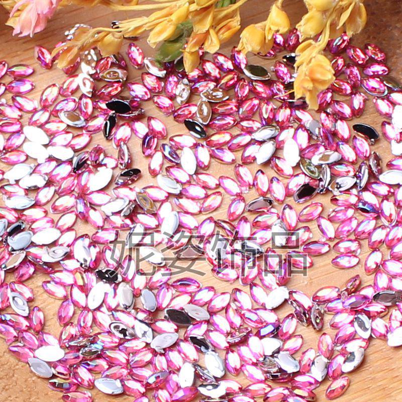 Acrylic Marquise AB Rhinestones for Nail Art Decoration - 1.5x3mm Flatback Gems 300 pcs (Small Pack)
Acrylic Marquise AB Rhinestones for Nail Art Decoration - 1.5x3mm Flatback Gems 300 pcs (Small Pack)