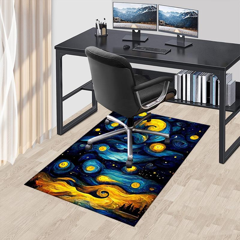 1pc Van Gogh Starry Night Office Chair Mat - Non-Slip Carpet for Desk, Festive Gift Idea, Suitable for Home Decor, Living Room, Bedroom, Game Room.P08 60cm by 90cm
1pc Van Gogh Starry Night Office Chair Mat - Non-Slip Carpet for Desk, Festive Gift Idea, Suitable for Home Decor, Living Room, Bedroom, Game Room.P08 60cm by 90cm