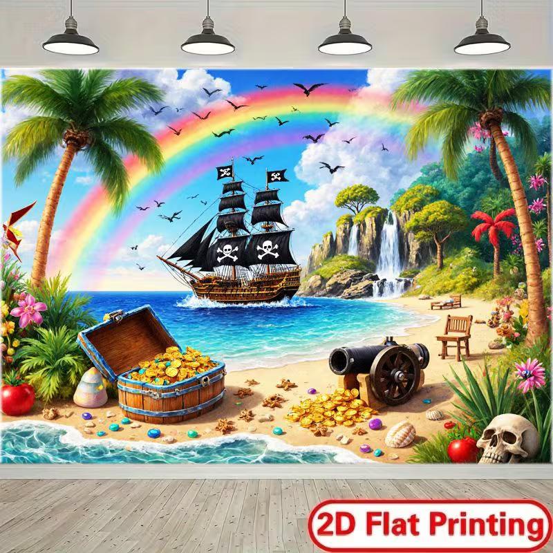 2D Beach Pirate Adventure Background for Halloween & Themed Events 47.2x31.5inch/120*80cm
2D Beach Pirate Adventure Background for Halloween & Themed Events 47.2x31.5inch/120*80cm