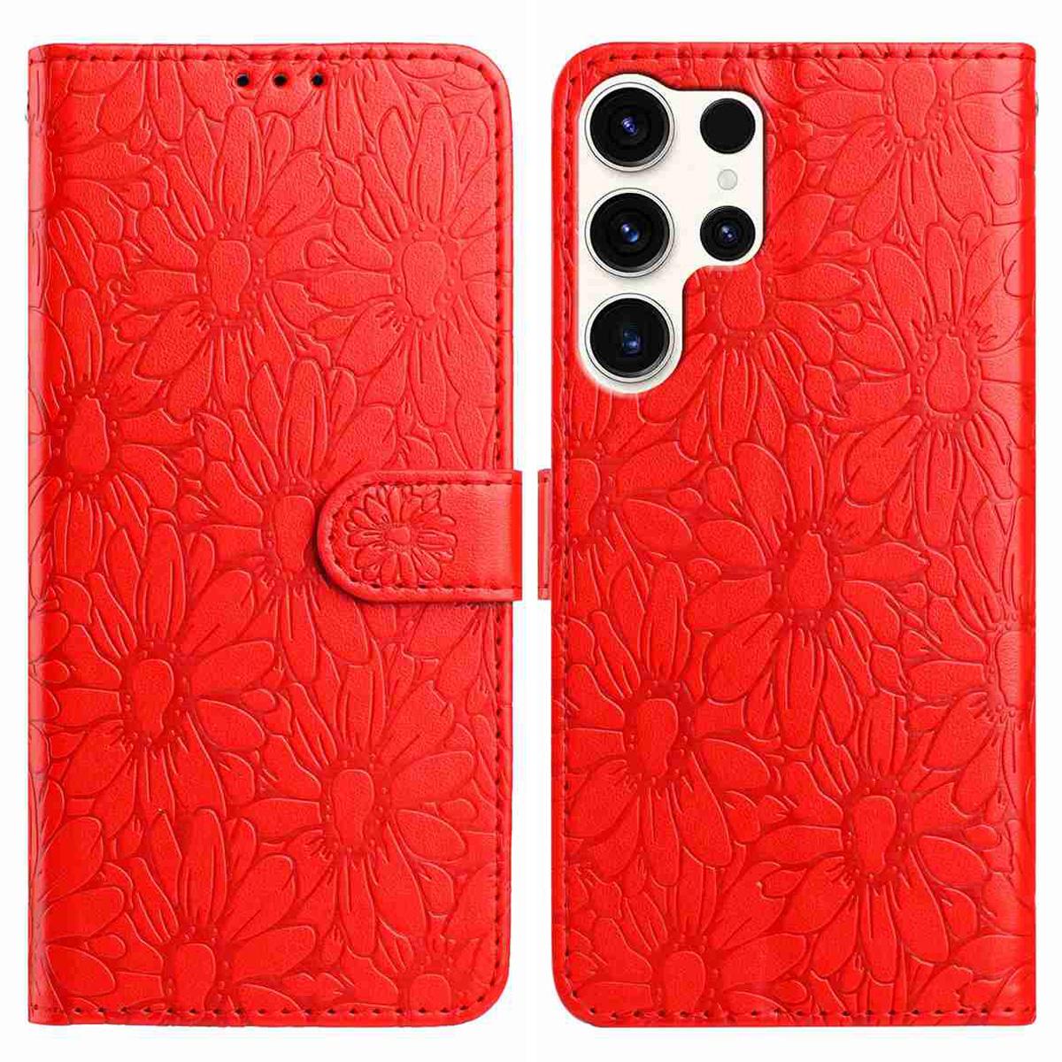 For Samsung Galaxy S25 Ultra Leather Case Daisy Imprint Wallet Stand Phone Protective Cover Red
For Samsung Galaxy S25 Ultra Leather Case Daisy Imprint Wallet Stand Phone Protective Cover Red