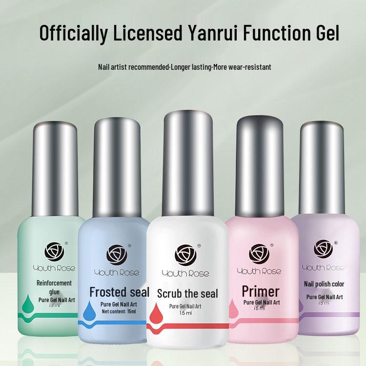 Yanrui Gel Nail Polish Set: Base, Top, Blooming, Matte, Sealer, Reinforcement & Builder Coats.
Yanrui Gel Nail Polish Set: Base, Top, Blooming, Matte, Sealer, Reinforcement & Builder Coats.