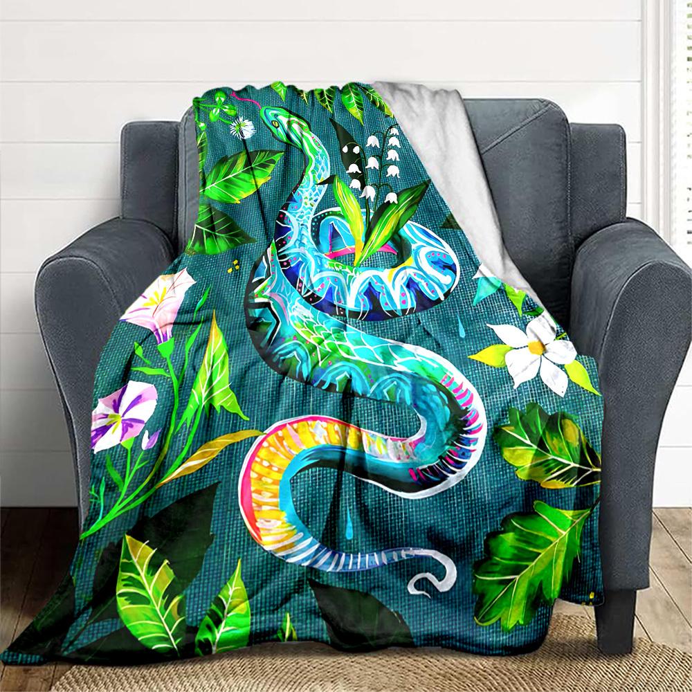 1pc Snake Print Blanket Lightweight Flannel Blanket Throw Blanket For Sofa, Bed, Travel, Camping, Livingroom, Couch, Chair, And Bed yy2509026223 100x150cm
1pc Snake Print Blanket Lightweight Flannel Blanket Throw Blanket For Sofa, Bed, Travel, Camping, Livingroom, Couch, Chair, And Bed yy2509026223 100x150cm