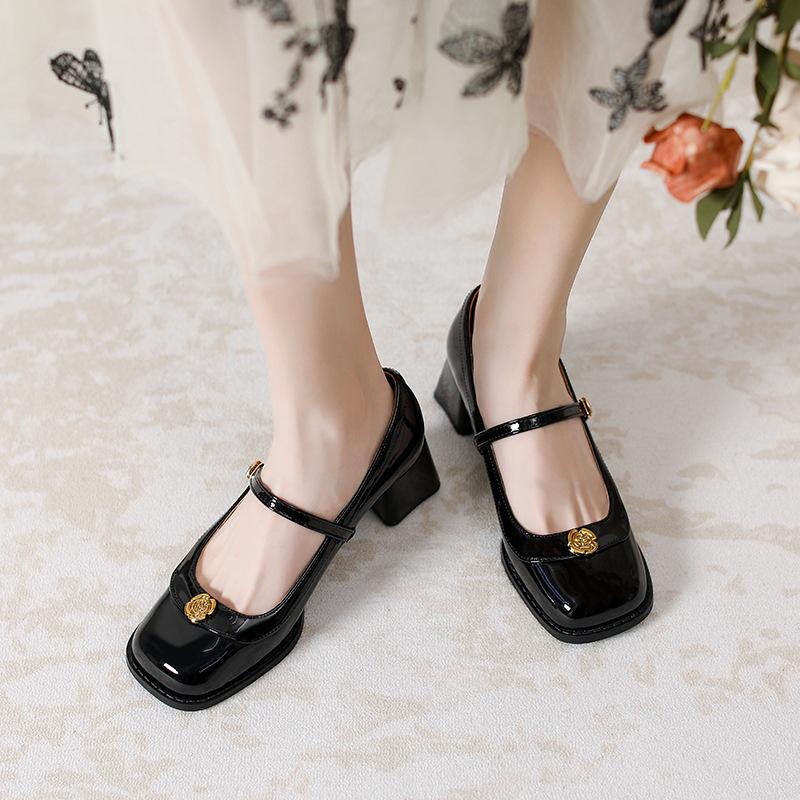 Leather flat for Huizhou women s shoes Su Yinyin same Mary Jane shoes high heel French new single shoes thick heel 34 чёрный
Leather flat for Huizhou women s shoes Su Yinyin same Mary Jane shoes high heel French new single shoes thick heel 34 чёрный