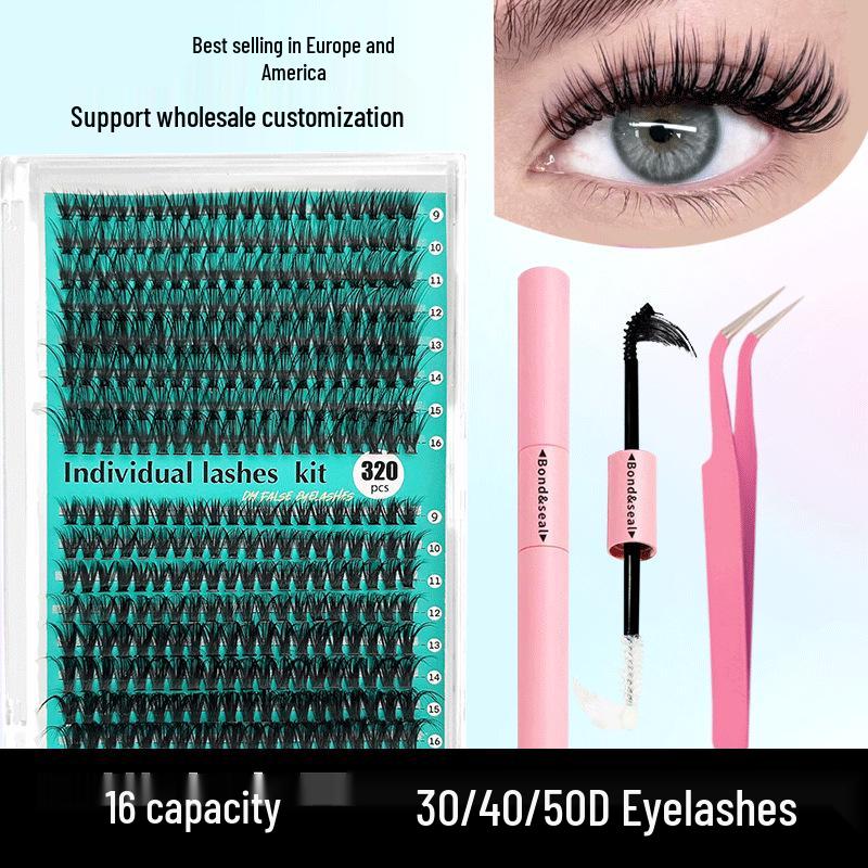 Single Cluster False Eyelashes with Glue & Tweezers - Ideal for European & American Makeup
Single Cluster False Eyelashes with Glue & Tweezers - Ideal for European & American Makeup