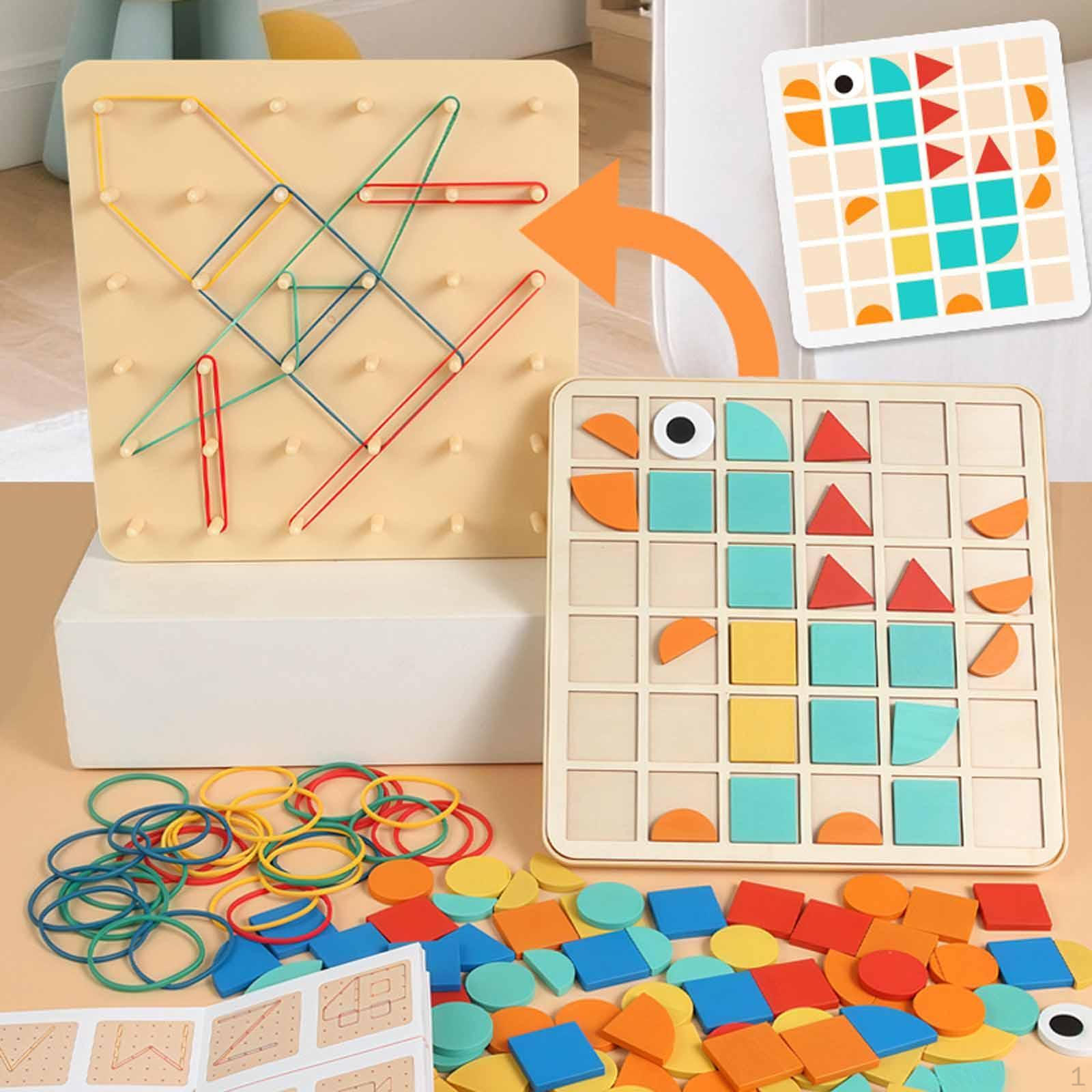 Двусторонняя геодоска Деревянные геометрические манипулятивы Игрушка для раннего развития Классная доска с колышками Математика
Двусторонняя геодоска Деревянные геометрические манипулятивы Игрушка для раннего развития Классная доска с колышками Математика