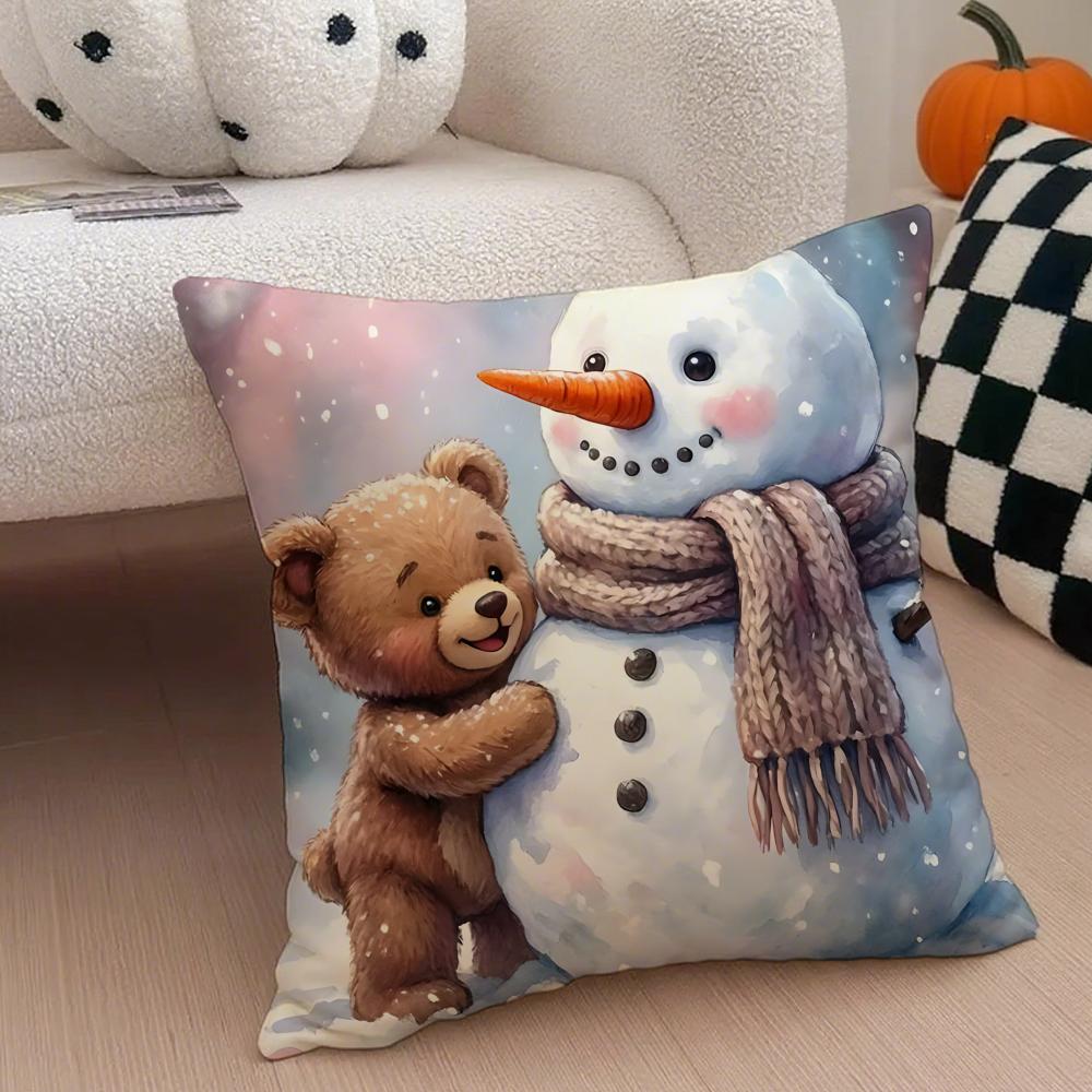 CChristmas snowman bear Cushion Cover Throw Pillow Cover Hidden Button Durable Polyester Chair Cushion 30X30cm
CChristmas snowman bear Cushion Cover Throw Pillow Cover Hidden Button Durable Polyester Chair Cushion 30X30cm