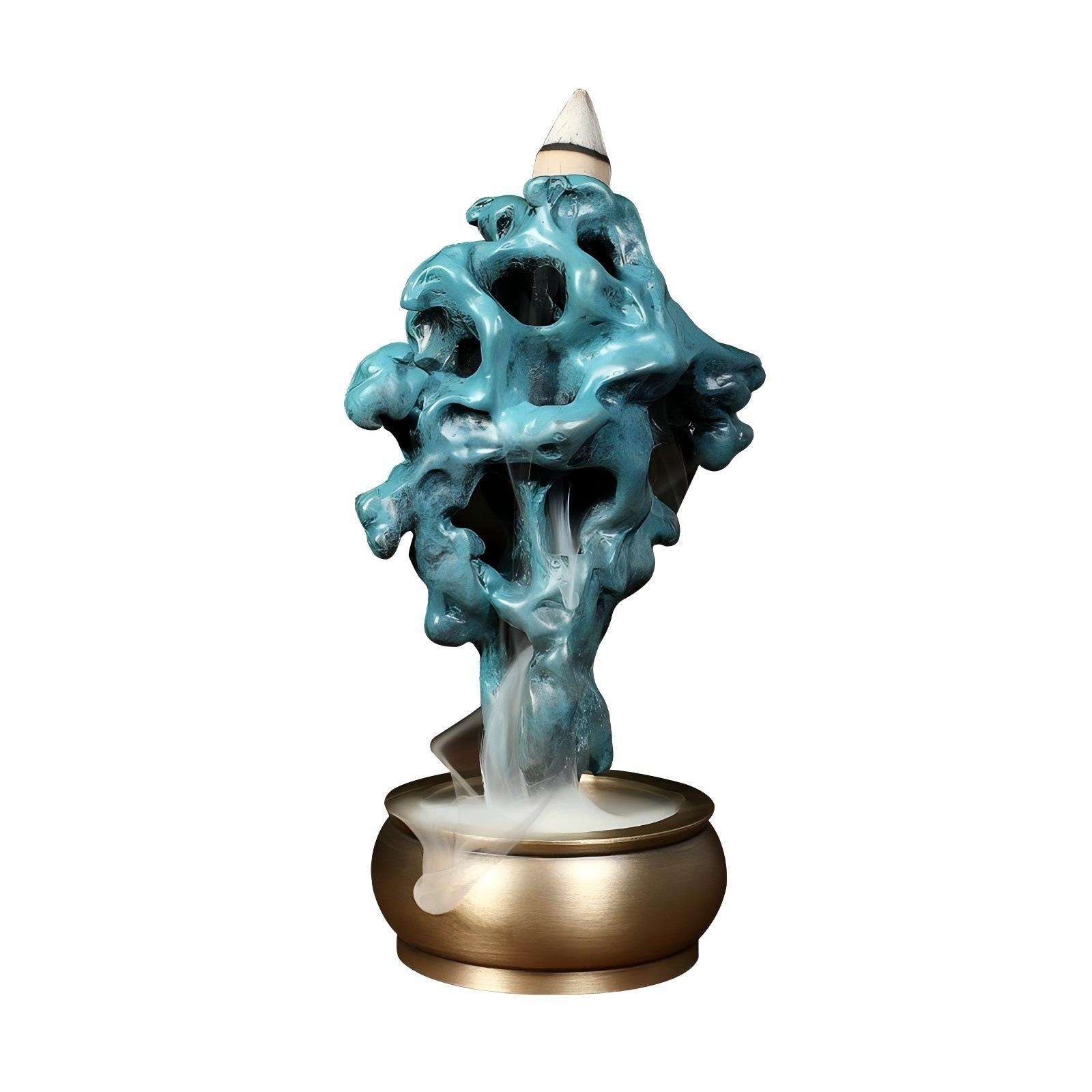 Taihu Stone Brass Backflow Incense Burner - High-end Office and Tea Tray Ornament.
Taihu Stone Brass Backflow Incense Burner - High-end Office and Tea Tray Ornament.