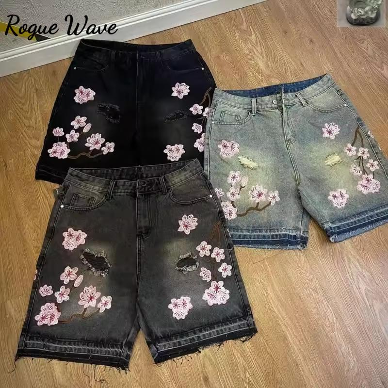 RogueWave Gothic Mens Womens Cherry Blossom Embroidery Denim Shorts Y2K Jeans Harajuku Hip Hop Retro Baggy Shorts Fashion Casual Pants 3XL
RogueWave Gothic Mens Womens Cherry Blossom Embroidery Denim Shorts Y2K Jeans Harajuku Hip Hop Retro Baggy Shorts Fashion Casual Pants 3XL