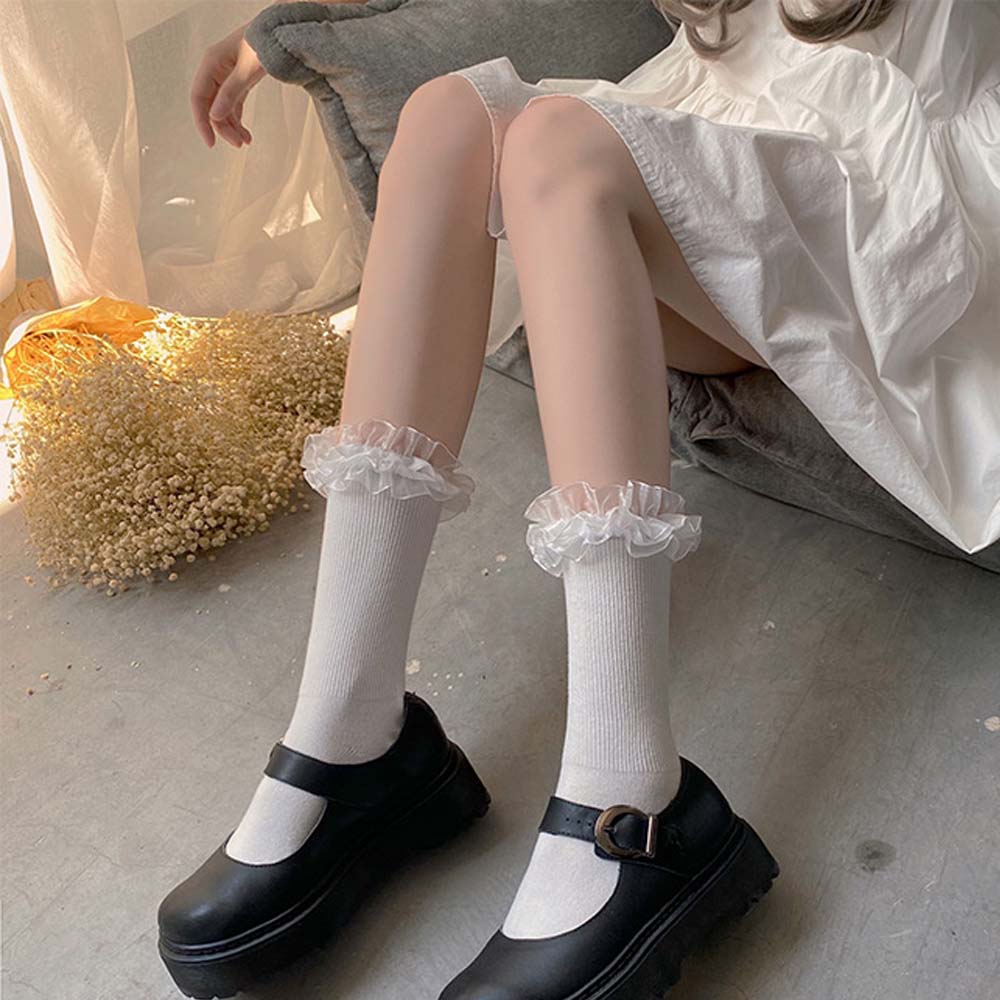 Wild Cute Mesh Lace Girls Student Cotton Pile Socks Lolita Socks Tube Socks 
Wild Cute Mesh Lace Girls Student Cotton Pile Socks Lolita Socks Tube Socks